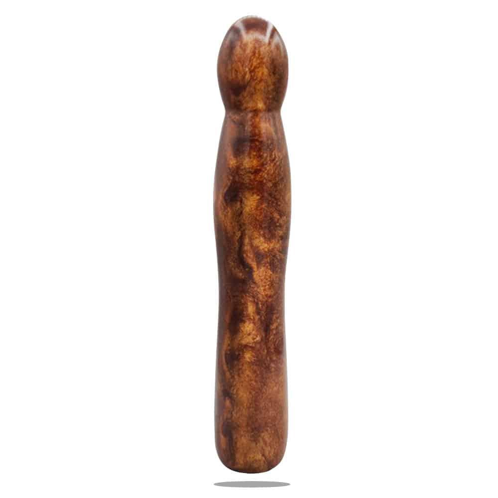 Gendoras Euphorix Epoxidharz-Dildo in Braun – sinnliches Kunstwerk Handgefertigt in Österreich