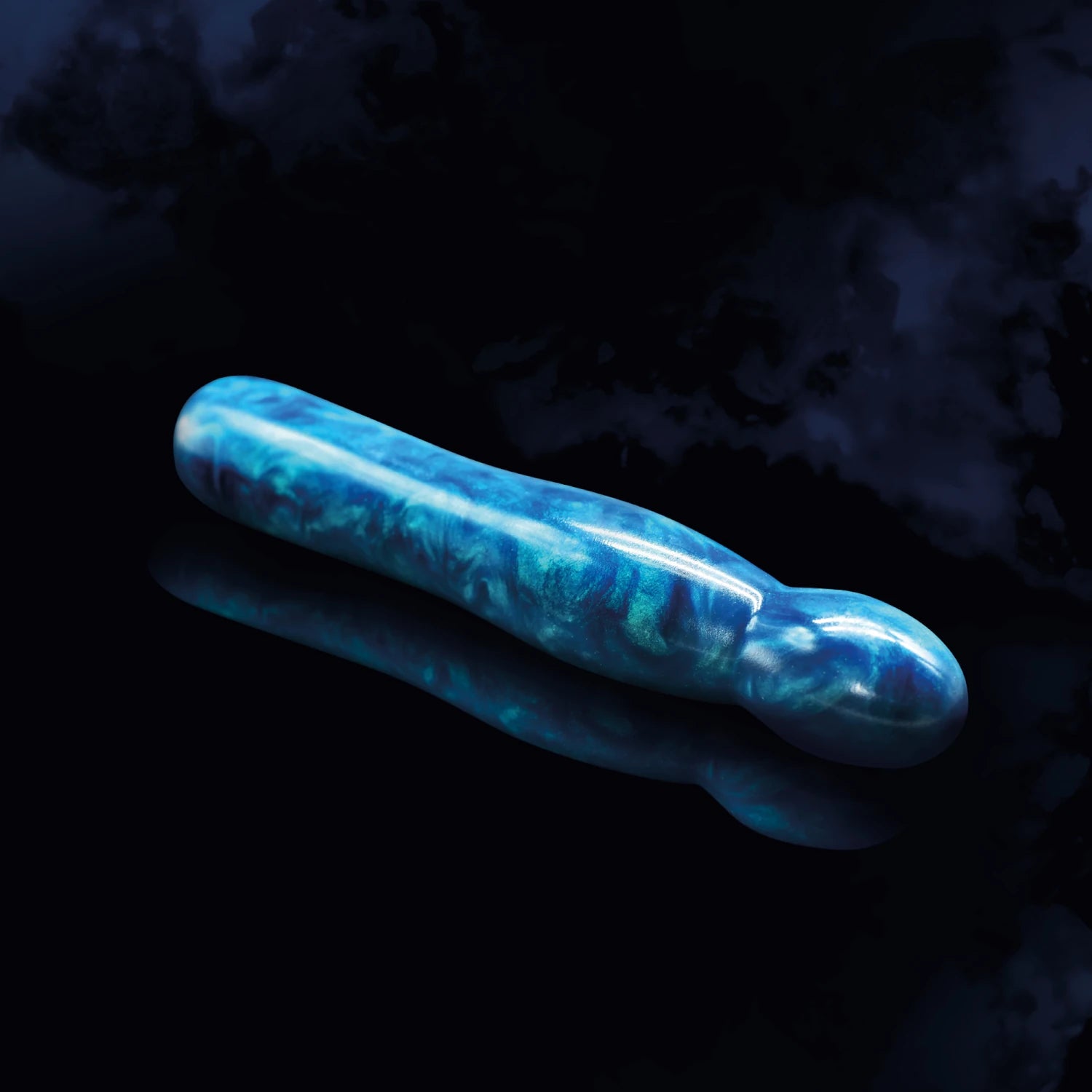 Kunstvoller Epoxidharz-Dildo in Blau – Gendoras, hypoallergen