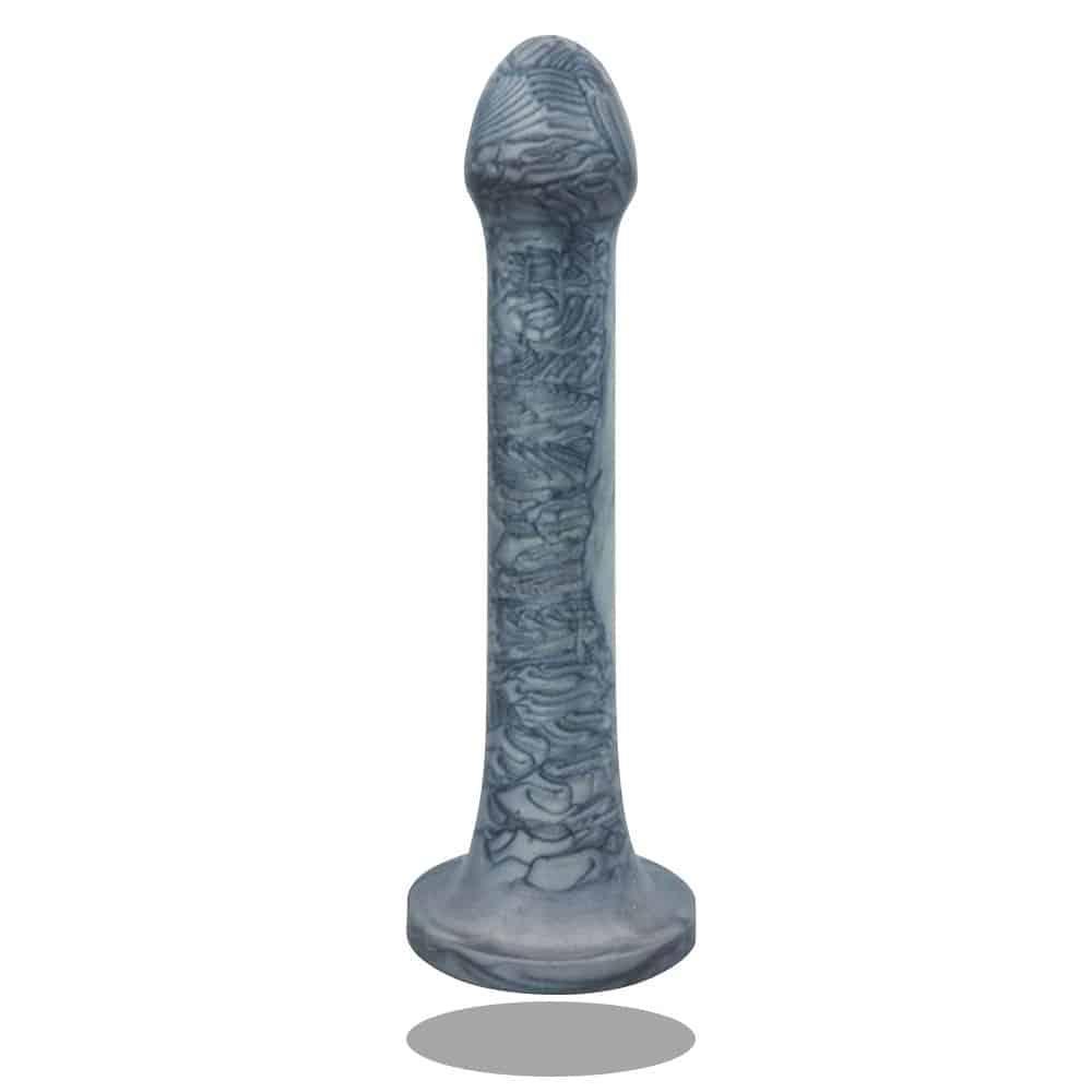 Gendoras AquaFlex Deluxe Silikondildo in Silber – sanfter, flexibler Begleiter Handgefertigt in Österreich