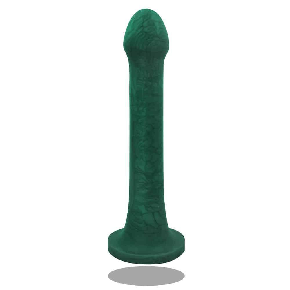 Gendoras AquaFlex Deluxe Silikondildo in Grün – sanfter, flexibler Begleiter Handgefertigt in Österreich