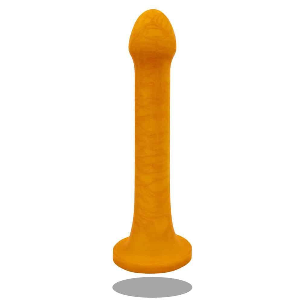 Gendoras AquaFlex Deluxe Silikondildo in Orange – sanfter, flexibler Begleiter Handgefertigt in Österreich