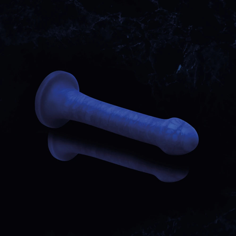 Premium-Silikondildo in Blau – Gendoras, hypoallergen und flexibel