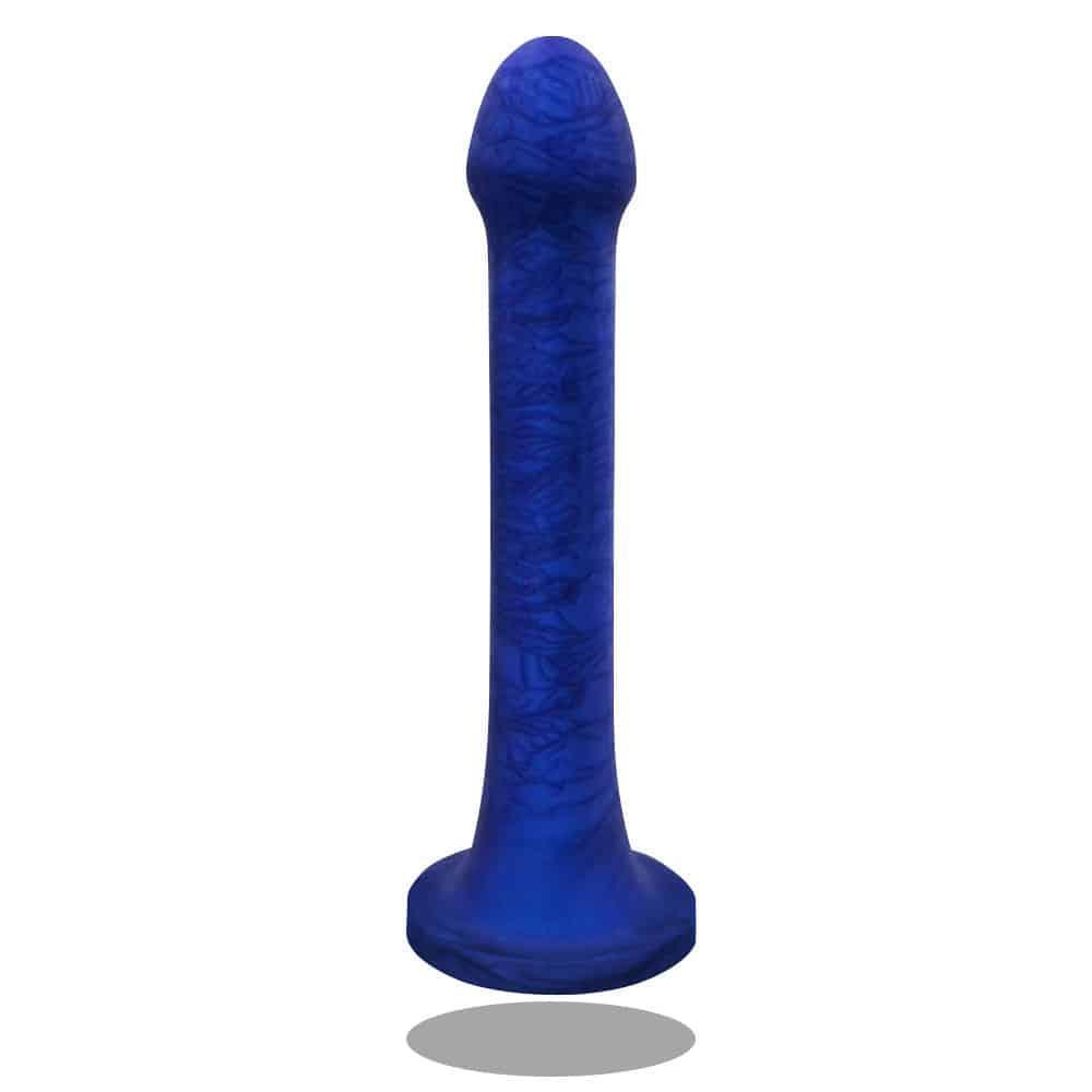 Gendoras AquaFlex Deluxe Silikondildo in Blau – sanfter, flexibler Begleiter Handgefertigt in Österreich