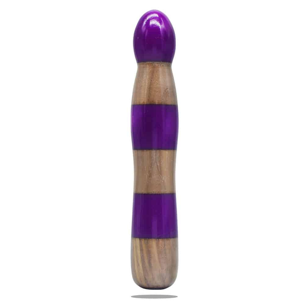 Gendoras Eleganza Pro Nuss-Holz-Epoxid-Dildo in Violett – sinnlicher Nuss-Holz-Dildo Handgefertigt in Österreich