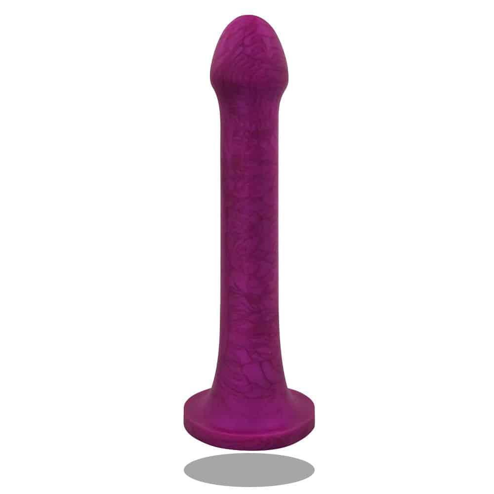 Gendoras AquaFlex Deluxe Silikondildo in Violett – sanfter, flexibler Begleiter Handgefertigt in Österreich